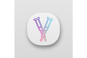 Axillary crutches app icon