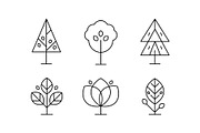 Collection of trees in linear style