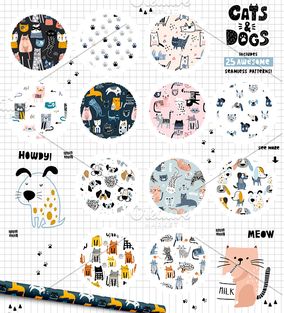 Cats&Dogs graphic collection in Patterns - product preview 1