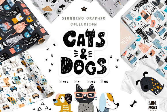 Cats&Dogs graphic collection in Patterns - product preview 7