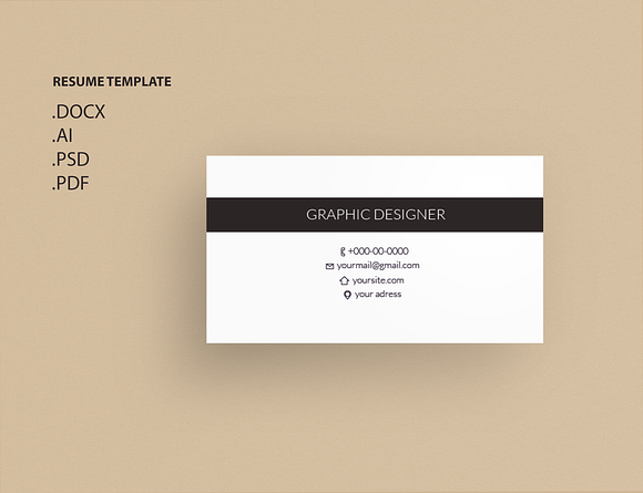 Pack Resume and Card Template / M in Resume Templates - product preview 1