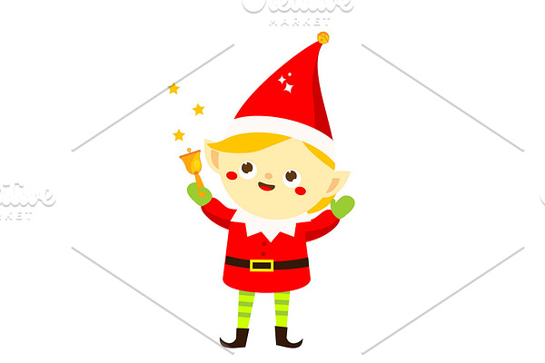 Christmas Santa elf jingle bell
