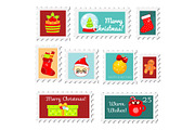 Chiristmas New Year postal stamps