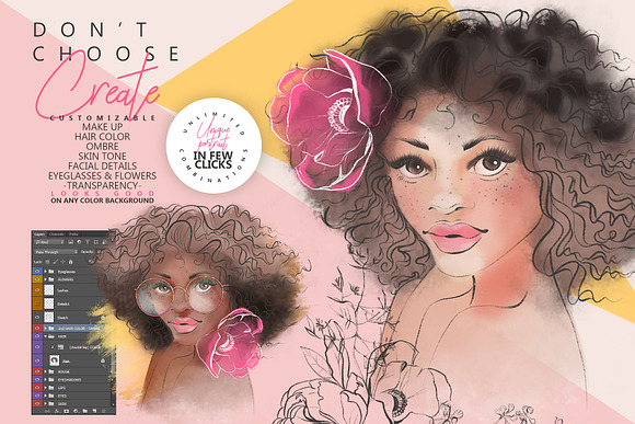 Beauty Portrait Creator in Illustrations - product preview 1