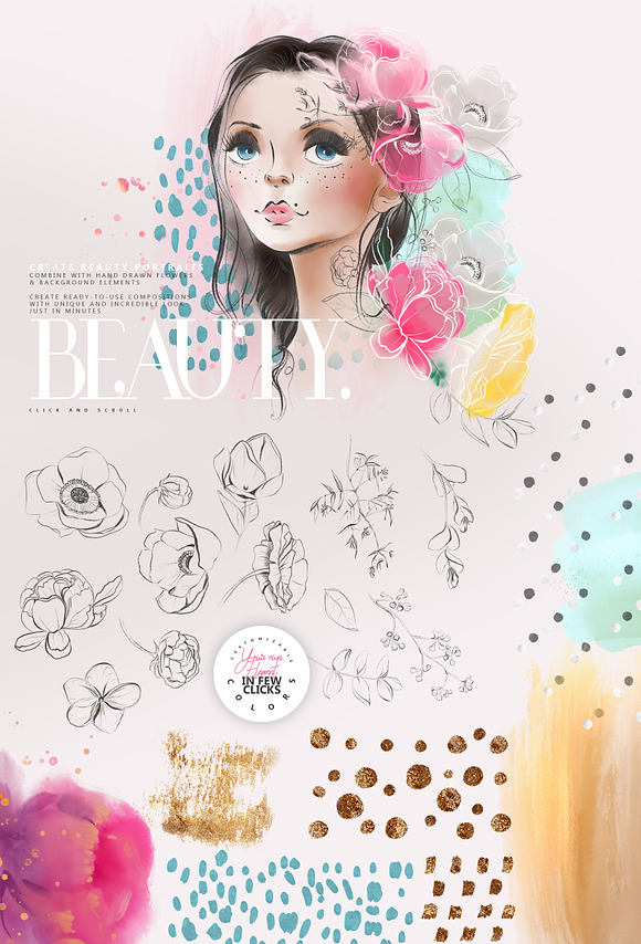 Beauty Portrait Creator in Illustrations - product preview 2