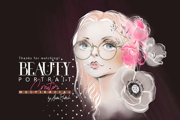 Beauty Portrait Creator in Illustrations - product preview 6