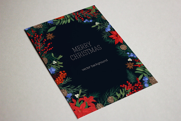 Floral christmas frames in Illustrations - product preview 16
