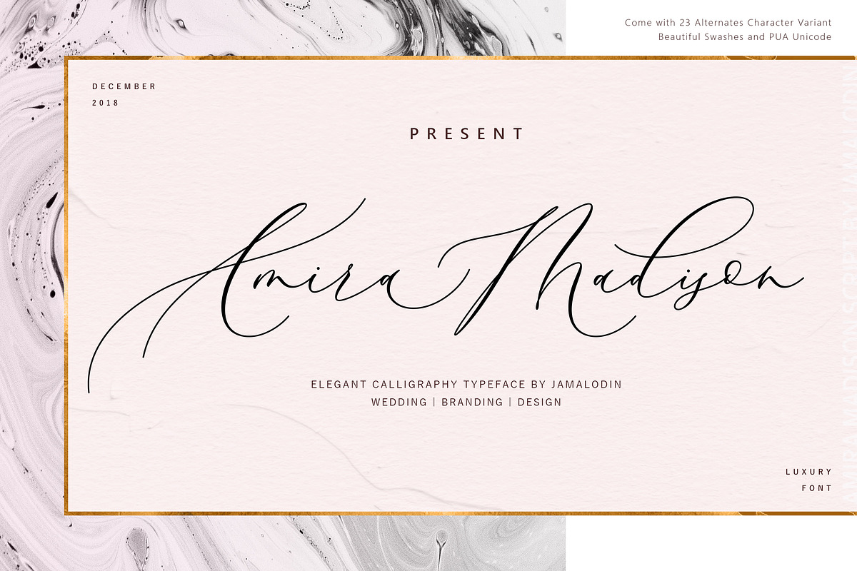 Amira Madison Script in Script Fonts - product preview 8