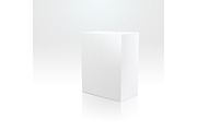 Blank box on white background vector