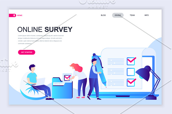Flat Landing Page Template in Illustrations - product preview 30