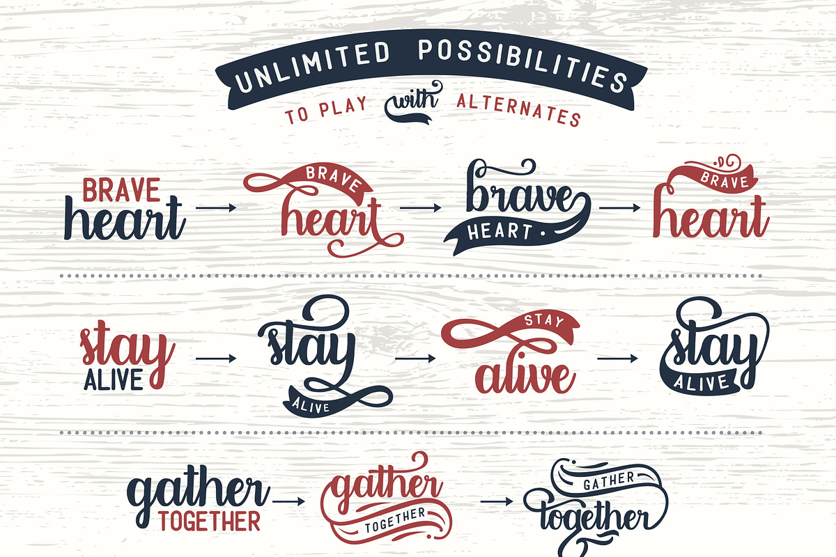 Rebetha Font DUO and extras in Script Fonts - product preview 8