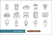 Minimal concession icons