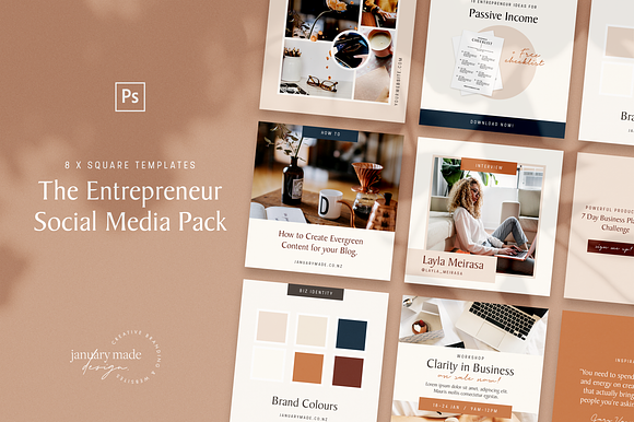 The Entrepreneur | Instagram Pack in Instagram Templates - product preview 5
