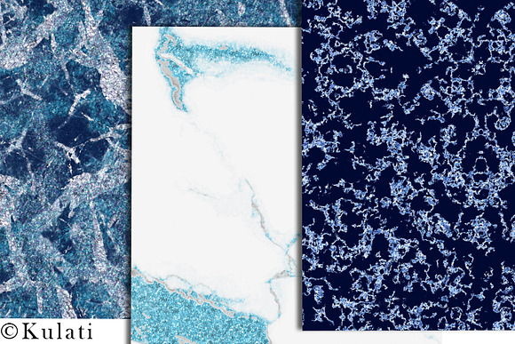 Blue Glitter Marble Patterns in Patterns - product preview 3