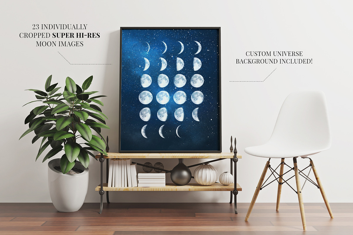 Moon Cycle Photo Set in Graphics - product preview 8