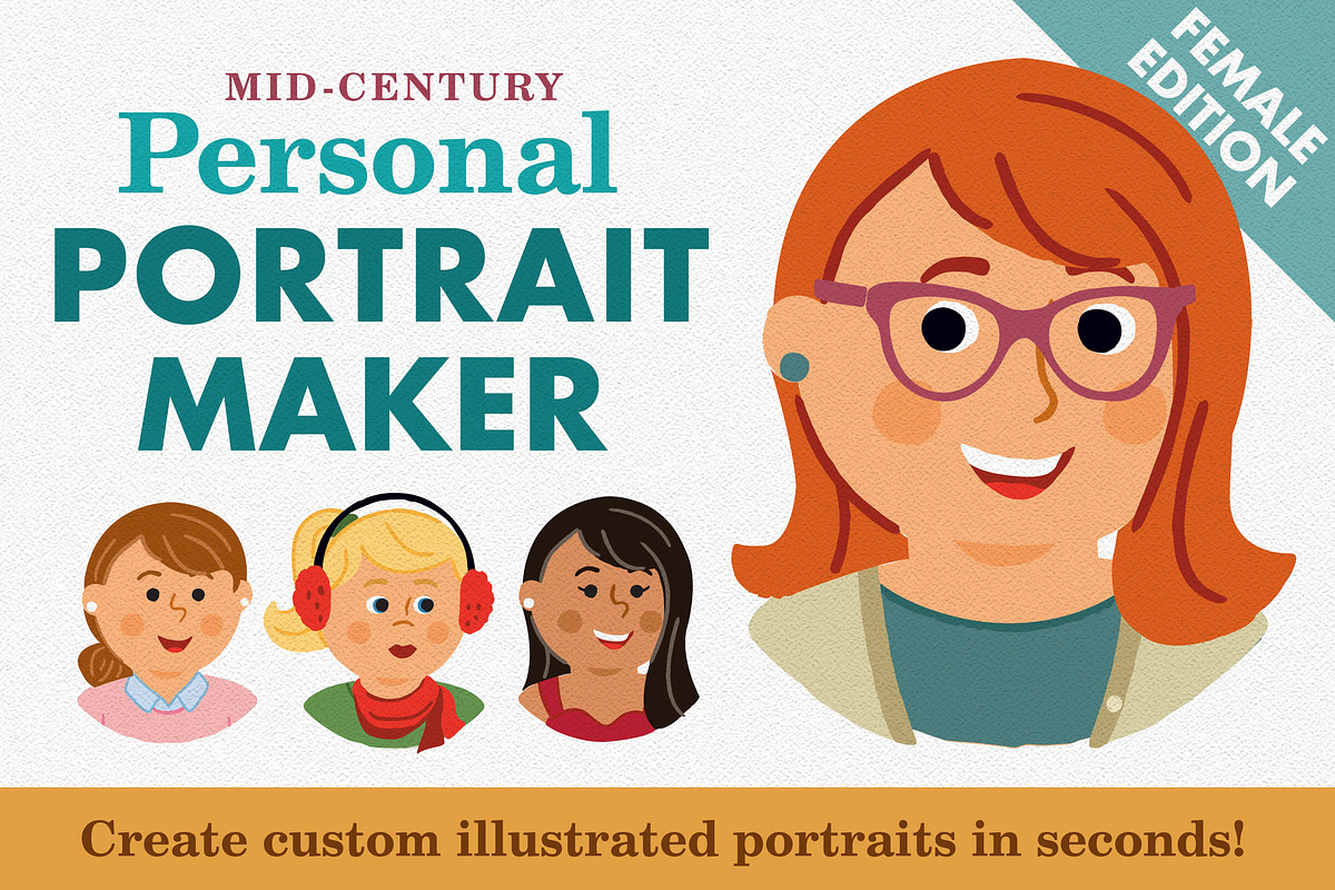 Personal Portrait Maker - FEMALE in Illustrations - product preview 8
