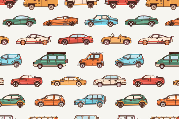 Cars lineart bundle in Illustrations - product preview 3
