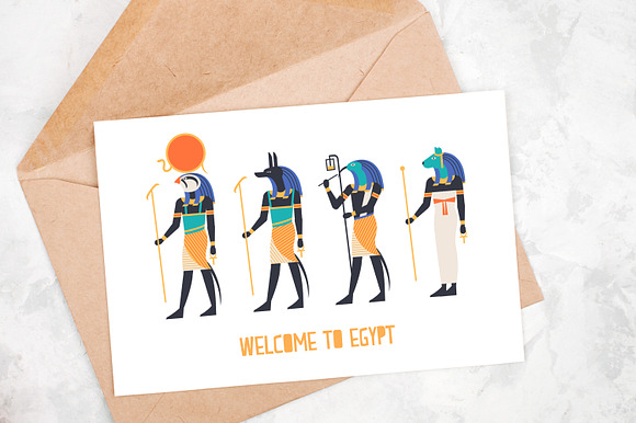 Egyptian symbols set and seamless in Illustrations - product preview 3