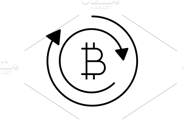 Bitcoin exchange glyph icon