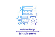 Website design concept icon