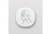 Crows feet botox injection app icon