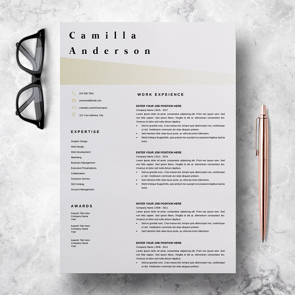 Resume Template | CV Template in Resume Templates - product preview 1