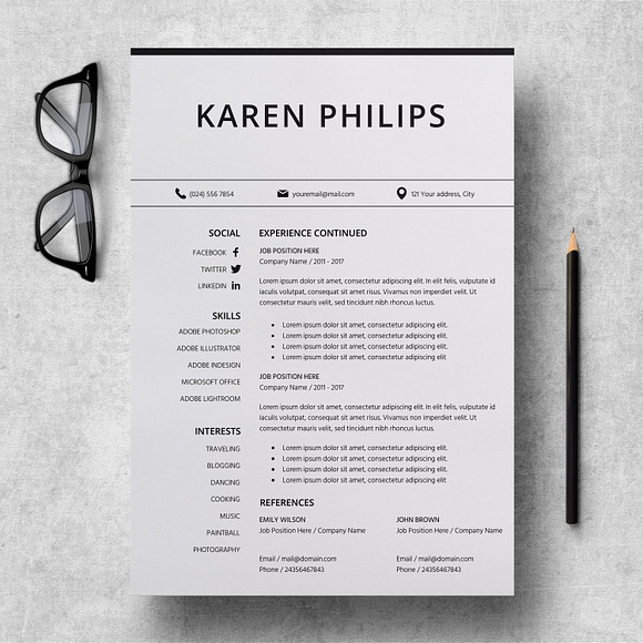 Resume | CV Template + Cover Letter in Letter Templates - product preview 1
