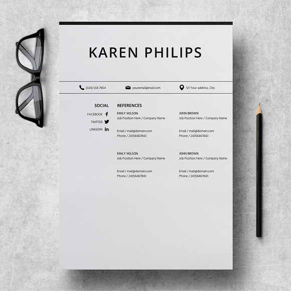 Resume | CV Template + Cover Letter in Letter Templates - product preview 2