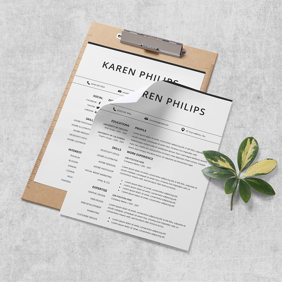 Resume | CV Template + Cover Letter in Letter Templates - product preview 6
