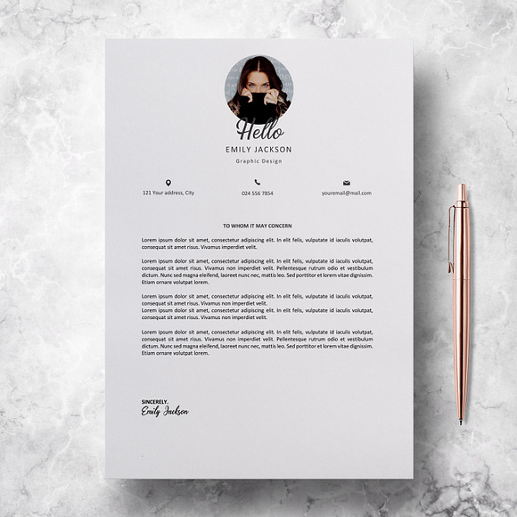 Resume | CV Template + Cover Letter in Letter Templates - product preview 3