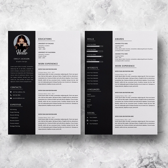 Resume | CV Template + Cover Letter in Letter Templates - product preview 4