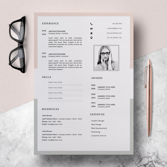 Resume Template | CV + Cover Letter in Letter Templates - product preview 1