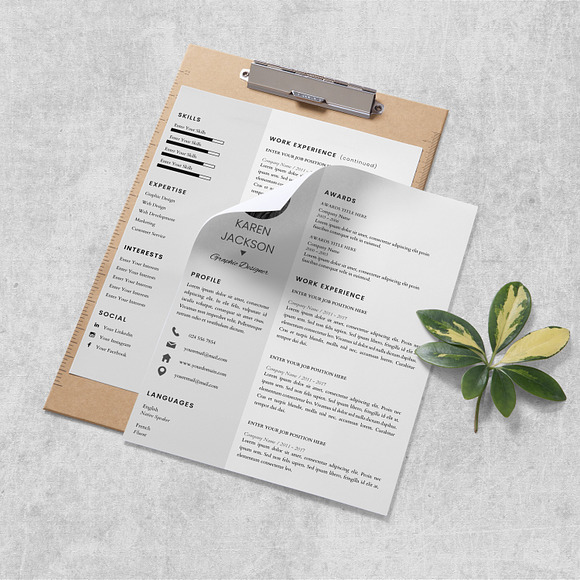 Resume | CV Template + Cover Letter in Letter Templates - product preview 8