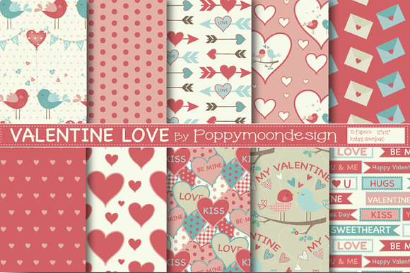 LOVE /Valentine bundle in Illustrations - product preview 7