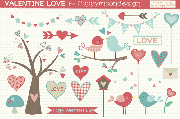 LOVE /Valentine bundle in Illustrations - product preview 8