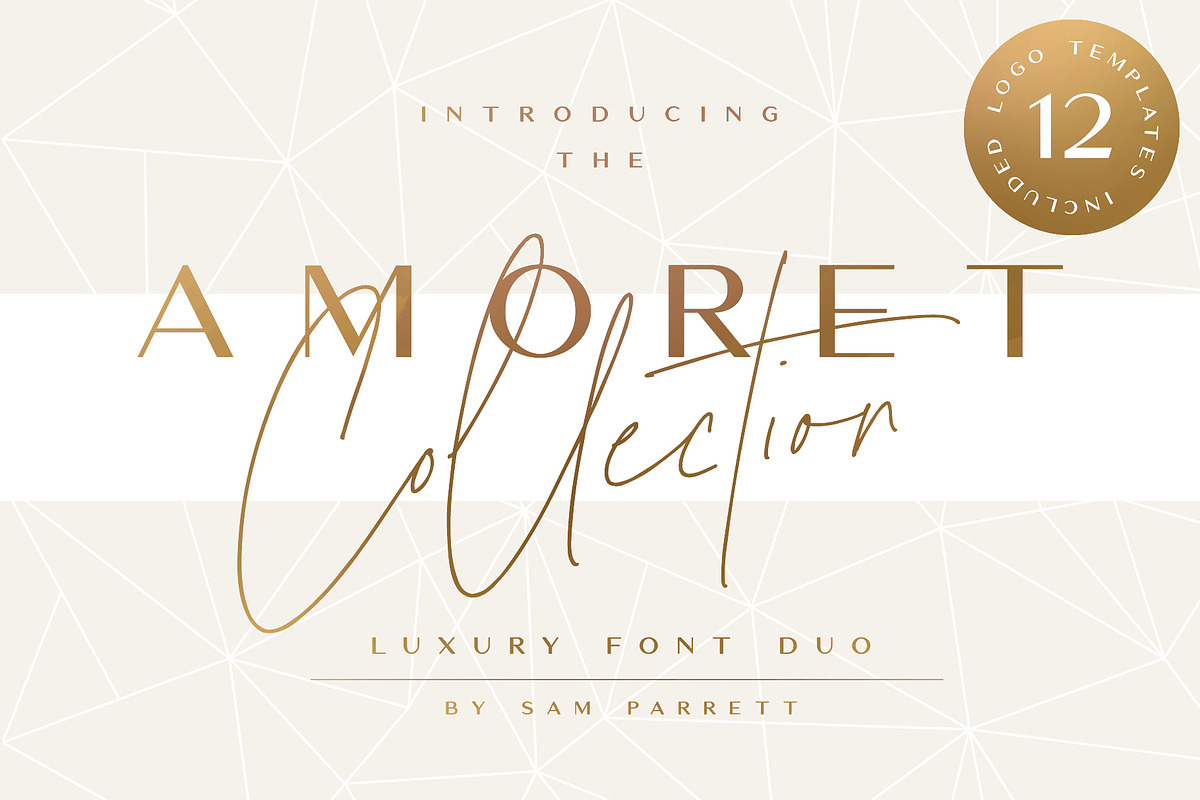 The Amoret Font Duo + 12 Logos in Wedding Fonts - product preview 8