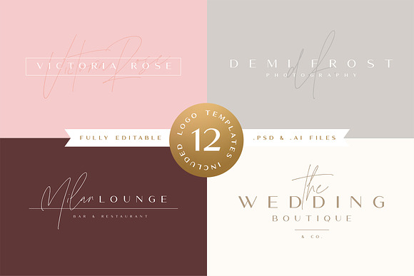 The Amoret Font Duo + 12 Logos in Wedding Fonts - product preview 1