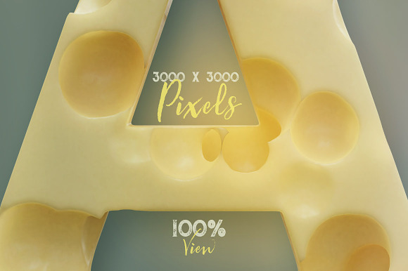 Cheese – 3D Lettering in Graphics - product preview 2