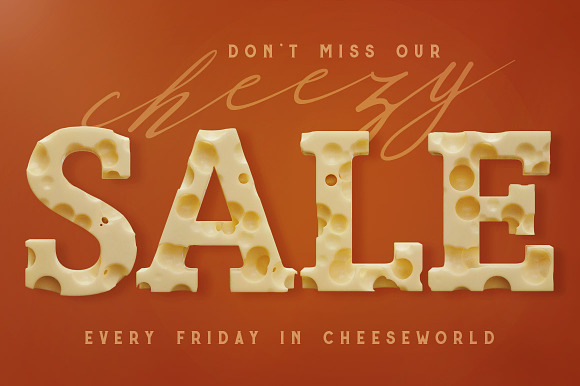 Cheese – 3D Lettering in Graphics - product preview 3