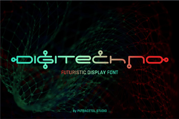 Digitechno - Futuristic Display Font in Display Fonts - product preview 4