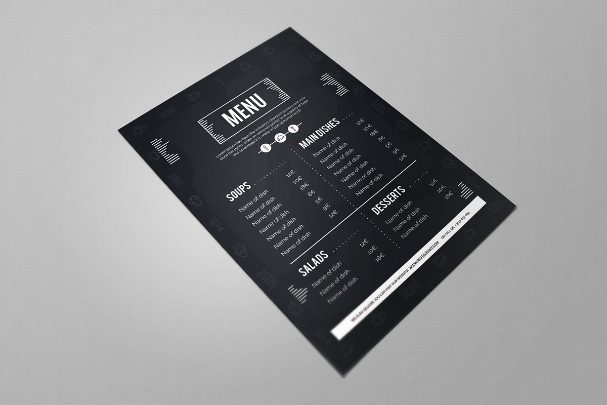 Restaurant menu in Card Templates - product preview 8