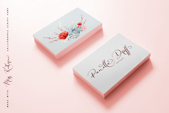 Coral Floral Wedding graphic & font in Wedding Templates - product preview 8