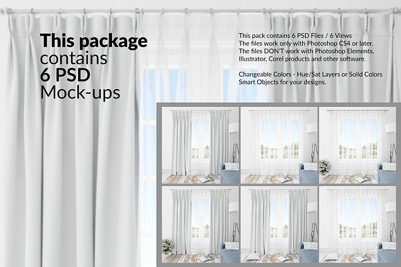 Voile Curtain Lampshade Blanket Set in Product Mockups - product preview 1