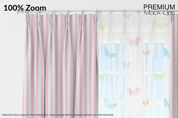 Voile Curtain Lampshade Blanket Set in Product Mockups - product preview 8