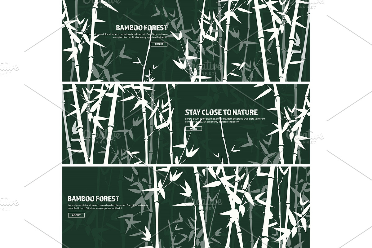 Bamboo forest set. Nature. Japan or in Illustrations - product preview 8