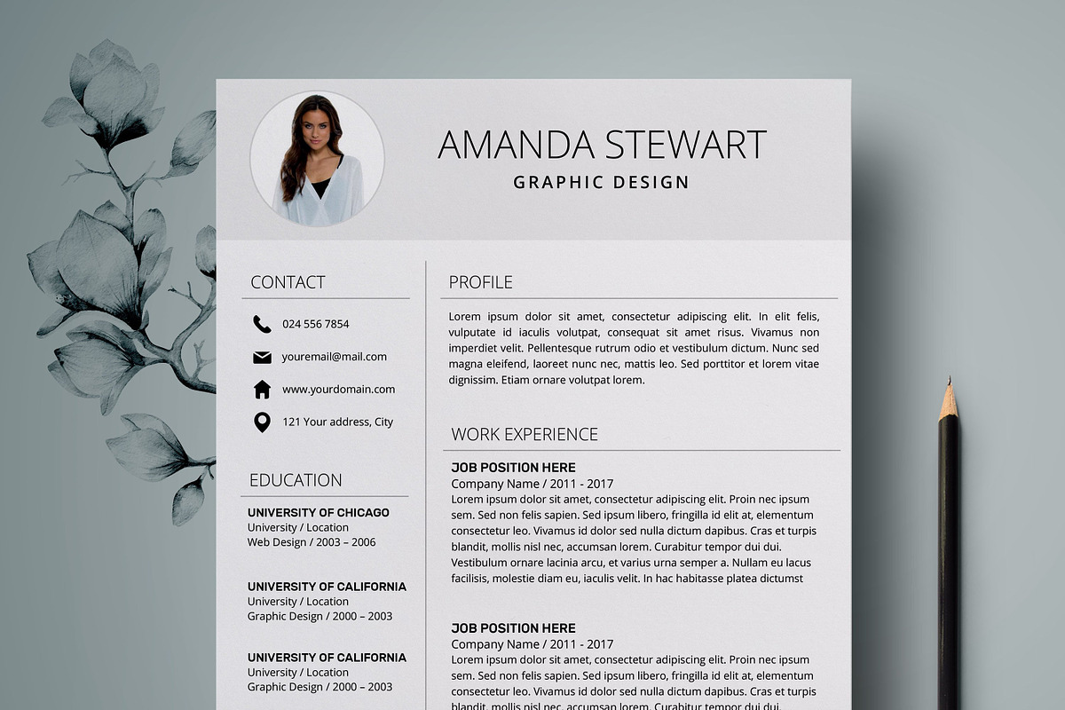 Resume Template | CV + Cover Letter in Letter Templates - product preview 8