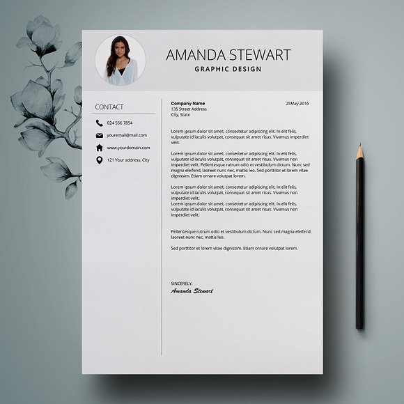 Resume Template | CV + Cover Letter in Letter Templates - product preview 2