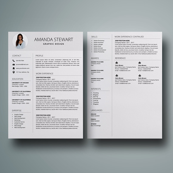 Resume Template | CV + Cover Letter in Letter Templates - product preview 3