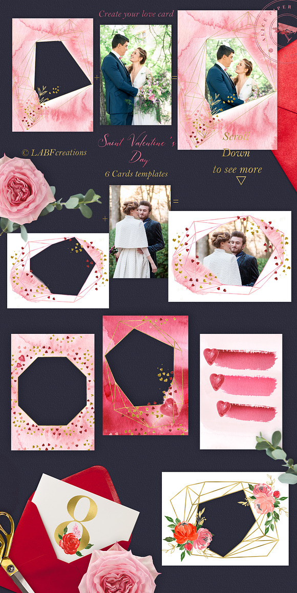 Saint Valentine's Day watercolor kit in Illustrations - product preview 9