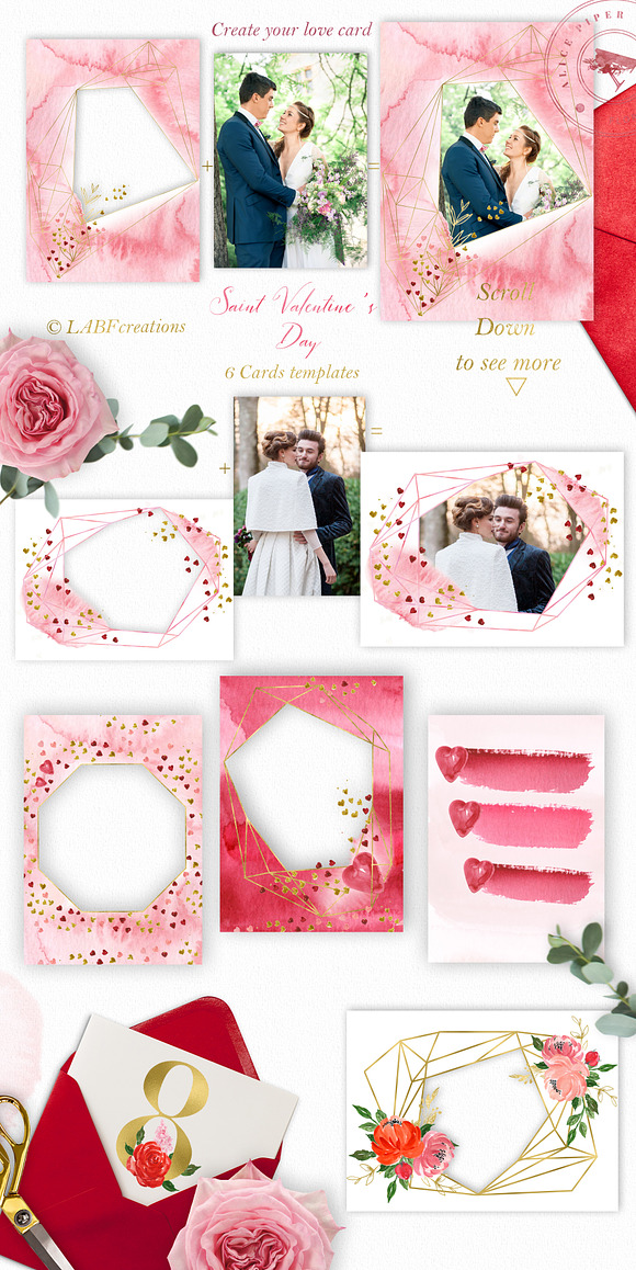 Saint Valentine's Day watercolor kit in Illustrations - product preview 10